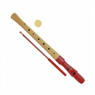 Drevená sopránová zobcová flauta QM8A-28G-Červená