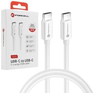 Forcell | Rýchly kábel USB-C PD QC 4.0 | 60W | Android Auto | Biela | 150 cm Forcell | Rýchly kábel USB-C PD QC 4.0 | 60W | Android Auto | Biela | 150 cm