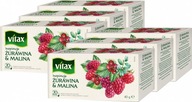 VITAX Inspirations Brusnica Malina ovocný čaj 20 x 6 sáčkov