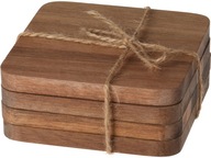 Podložky pod poháre 4 KS 10x10 cm AKÁTOVÉ DREVO Podložky pod poháre 4 KS 10x10 cm AKÁTOVÉ DREVO