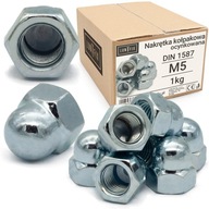 Prevlečná matica M5, pozink. DIN 1587, 1kg Prevlečná matica M5, pozink. DIN 1587, 1kg