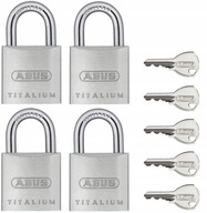 4 ABUS TITALIUM SYSTÉM 1-KĽÚČOVÉ VISNÉ ZÁMKY 727 40 4 ABUS TITALIUM SYSTÉM 1-KĽÚČOVÉ VISNÉ ZÁMKY 727 40
