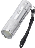 Mini LED hliníková baterka 2,5X8,5 cm strieborná
