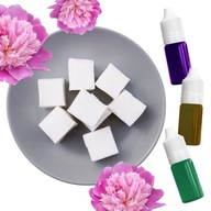 Glycerínový mydlový základ 1kg + nemigrujúce farbivo 3x10ml sada mydiel Glycerínový mydlový základ 1kg + nemigrujúce farbivo 3x10ml sada mydiel