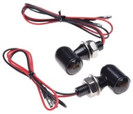 Chopper Harley LED smerovky Mini krátke Alu M8 čierne tmavé tienidlo Chopper Harley LED smerovky Mini krátke Alu M8 čierne tmavé tienidlo