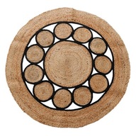 Okrúhla podložka do obývačky, spálne, 90cm BOHO juta Okrúhla podložka do obývačky, spálne, 90cm BOHO juta
