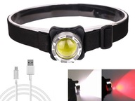 VÝKONNÁ ČELOVÁ LAMPA VISION F006 COB USB BATÉRIA B/C VÝKONNÁ ČELOVÁ LAMPA VISION F006 COB USB BATÉRIA B/C