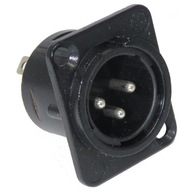 NC3MDLBAG1 XLR panelový konektor 3pin čierny Neutrik NC3MDLBAG1 XLR panelový konektor 3pin čierny Neutrik