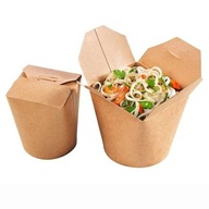 Krabice na kebab kraft papier 1000ml nádoba na cestoviny Krabice na kebab kraft papier 1000ml nádoba na cestoviny