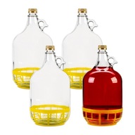 SET 4 ks CARILE 5 L balónová dámska fľaša na víno džbán na likéry + košíky SET 4 ks CARILE 5 L balónová dámska fľaša na víno džbán na likéry + košíky