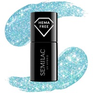 SEMILAC 240 Icy Waterfall Hybrid Lak na nechty 7ml s modrými trblietkami SEMILAC 240 Icy Waterfall Hybrid Lak na nechty 7ml s modrými trblietkami