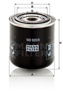 WD 920/5 MANN-FILTER Filter, ovládanie hydrauliky