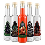 5x Fľaša FUTURA 250ml + ŠTÍTOK NA VIANOČNÝ STROMČEK Vianočné fľaše tinktúry vína 5x Fľaša FUTURA 250ml + ŠTÍTOK NA VIANOČNÝ STROMČEK Vianočné fľaše tinktúry vína