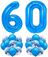 TMAVOMODRÝ set na 60. NARODENINY balón 100 cm TMAVOMODRÝ set na 60. NARODENINY balón 100 cm