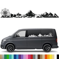 NÁLEPKA Grafika pre karavan, strana auta MOUNTAIN RANGE MOUNTAINS KOMPAS 30x180 NÁLEPKA Grafika pre karavan, strana auta MOUNTAIN RANGE MOUNTAINS KOMPAS 30x180
