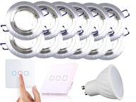 Sada LED stropných svietidiel 12x + vypínač + žiarovky Sada LED stropných svietidiel 12x + vypínač + žiarovky