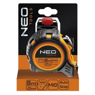 Valcovaná oceľová páska meria 8 m x 25 mm autostop NEO Valcovaná oceľová páska meria 8 m x 25 mm autostop NEO