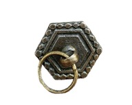 Nábytková rukoväť, kovový gombík, vyrezávaný kov