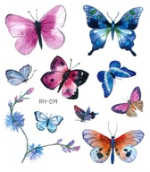 Umývateľné tetovanie pre deti BUTTERFLIES RH014 Umývateľné tetovanie pre deti BUTTERFLIES RH014