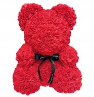 Medvedík s ružami, darček ku dňu žien, narodeninám