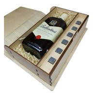 Knižný box na whisky alkohol + gravírované kamienky