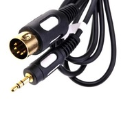 Kábel DIN zástrčka 5pin-malý Jack 3.5ST 1.5m zlatý (2697 Kábel DIN zástrčka 5pin-malý Jack 3.5ST 1.5m zlatý (2697