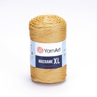 Macrame Yarart XL 3mm 155 / starý zlatý polyesterový reťazec Macrame Yarart XL 3mm 155 / starý zlatý polyesterový reťazec