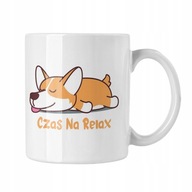 Keramický hrnček Funny Corgi pes Time to Relax Keramický hrnček Funny Corgi pes Time to Relax