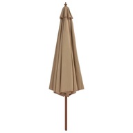 VidaXL Záhradný dáždnik na drevenej tyči 350 cm Taupe VidaXL Záhradný dáždnik na drevenej tyči 350 cm Taupe