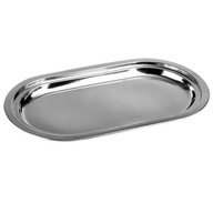 Oválny oceľový servírovací tanier 33x19 cm Oválny oceľový servírovací tanier 33x19 cm