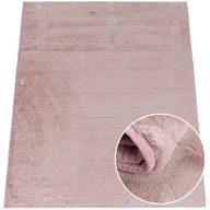 Ružový moderný kožušinový koberec Prestige 160x220