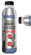 BROS sprej proti komárom a kliešťom 50% DEET účinný 180ml BROS sprej proti komárom a kliešťom 50% DEET účinný 180ml