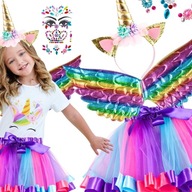 ROZPRÁVKOVÝ outfit DÚHOVÝ FAREBNÝ JEDNOROŽEC Pegasove KRÍDLA ROZPRÁVKOVÝ outfit DÚHOVÝ FAREBNÝ JEDNOROŽEC Pegasove KRÍDLA