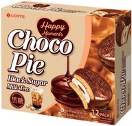 Choco Pie čierny cukrový mliečny čaj (12 x 28g) - Lotte