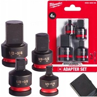 Sada 1/4" 3/8" 1/2" rázových adaptérov Milwaukee Sada 1/4" 3/8" 1/2" rázových adaptérov Milwaukee