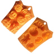 Silikónová forma na odlievanie halloweenskych mydlových sviečok tekvica lebka duch 3D Silikónová forma na odlievanie halloweenskych mydlových sviečok tekvica lebka duch 3D
