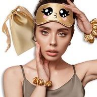 Scrunchie Spiace čelenka so zlatým vzorom Emoji Scrunchie Spiace čelenka so zlatým vzorom Emoji