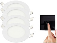 Moderný halogénový panelový set 3W 4x + vypínač Moderný halogénový panelový set 3W 4x + vypínač