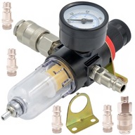 REDUKTOR TLAKU VZDUCHOVÝ FILTER SEPARATOR 1/4 + MERAČ TLAKU REDUKTOR TLAKU VZDUCHOVÝ FILTER SEPARATOR 1/4 + MERAČ TLAKU