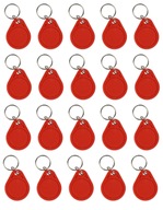 sada 20 Bezdotykový RFID prívesok na kľúče 125 červený sada 20 Bezdotykový RFID prívesok na kľúče 125 červený