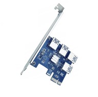 PCI-E USB RISER SPLITTER Adaptér na rozdeľovanie portov