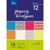 Zápisník kreatívnych papierov A4 16k 100g KB030-12 T Zápisník kreatívnych papierov A4 16k 100g KB030-12 T