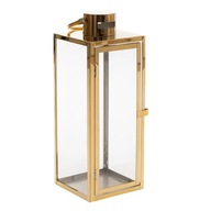 Dekoračný lampáš TONDO zlatý 18x18x50 cm HOMLA