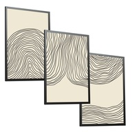 LINES sada 3 plagátov 30x40 do obývačky a spálne LINES sada 3 plagátov 30x40 do obývačky a spálne