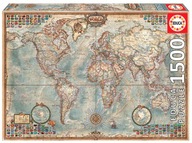 Educa Puzzle 1500 Politická retro mapa sveta