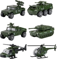 Vojenská sada 6 vojenských vozidiel pre chlapca