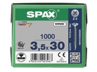 Skrutky do dreva SPAX 3,5 x 30 PZ kónická hlava Skrutky do dreva SPAX 3,5 x 30 PZ kónická hlava