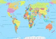Oblátka na torte MAPA SVETA Potlač cukru A4 Oblátka na torte MAPA SVETA Potlač cukru A4