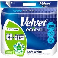 Toaletný papier VELVET ECOROLL biely 3w. (4 rolky)