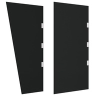 VidaXL 2-dverové ochranné zásteny čierne